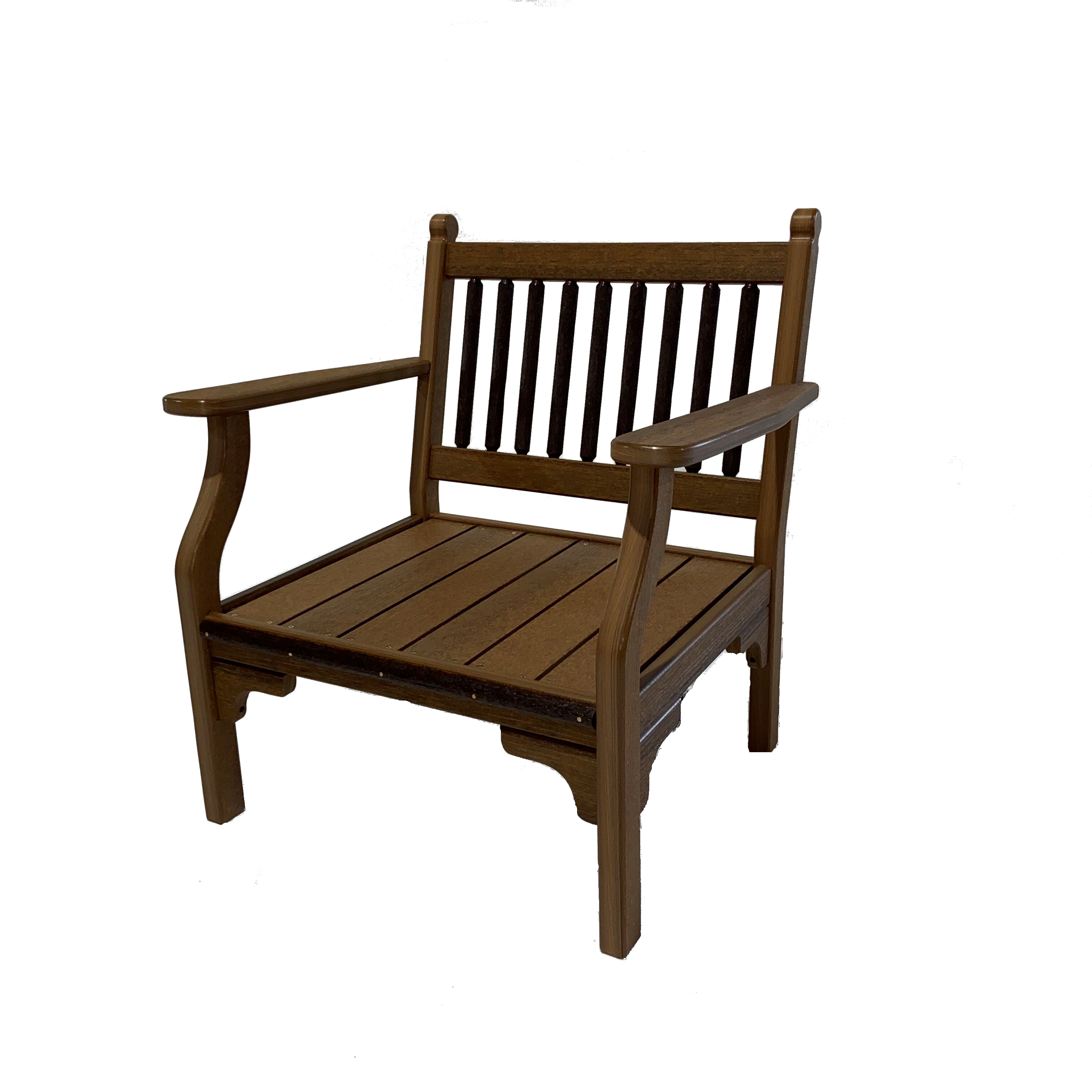 Americana Rustic PolyLog Shallow Club Arm Chair