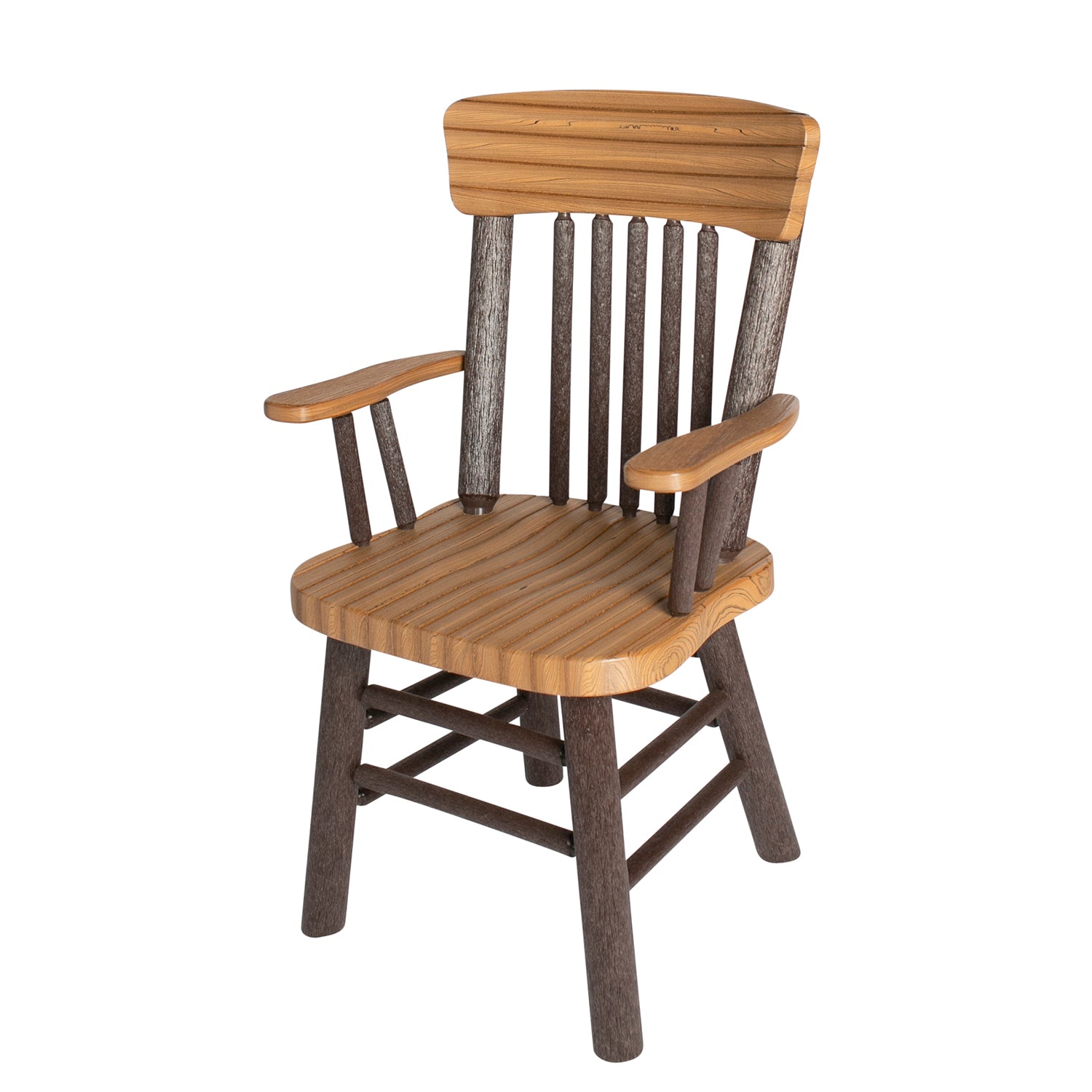 Great Woods Rustic PolyLog Dining Height Captain's Chair