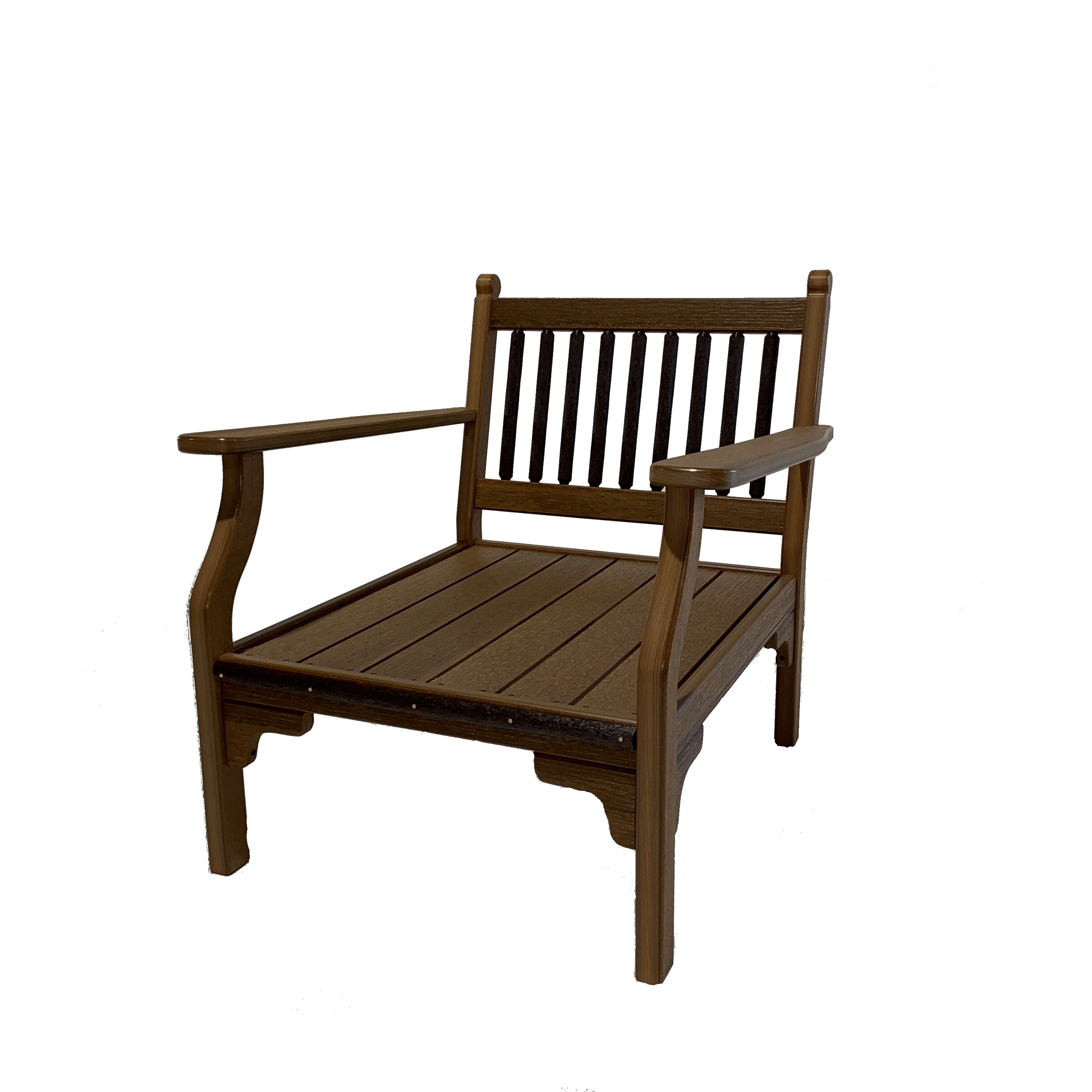 Americana Rustic PolyLog Deep Club Arm Chair