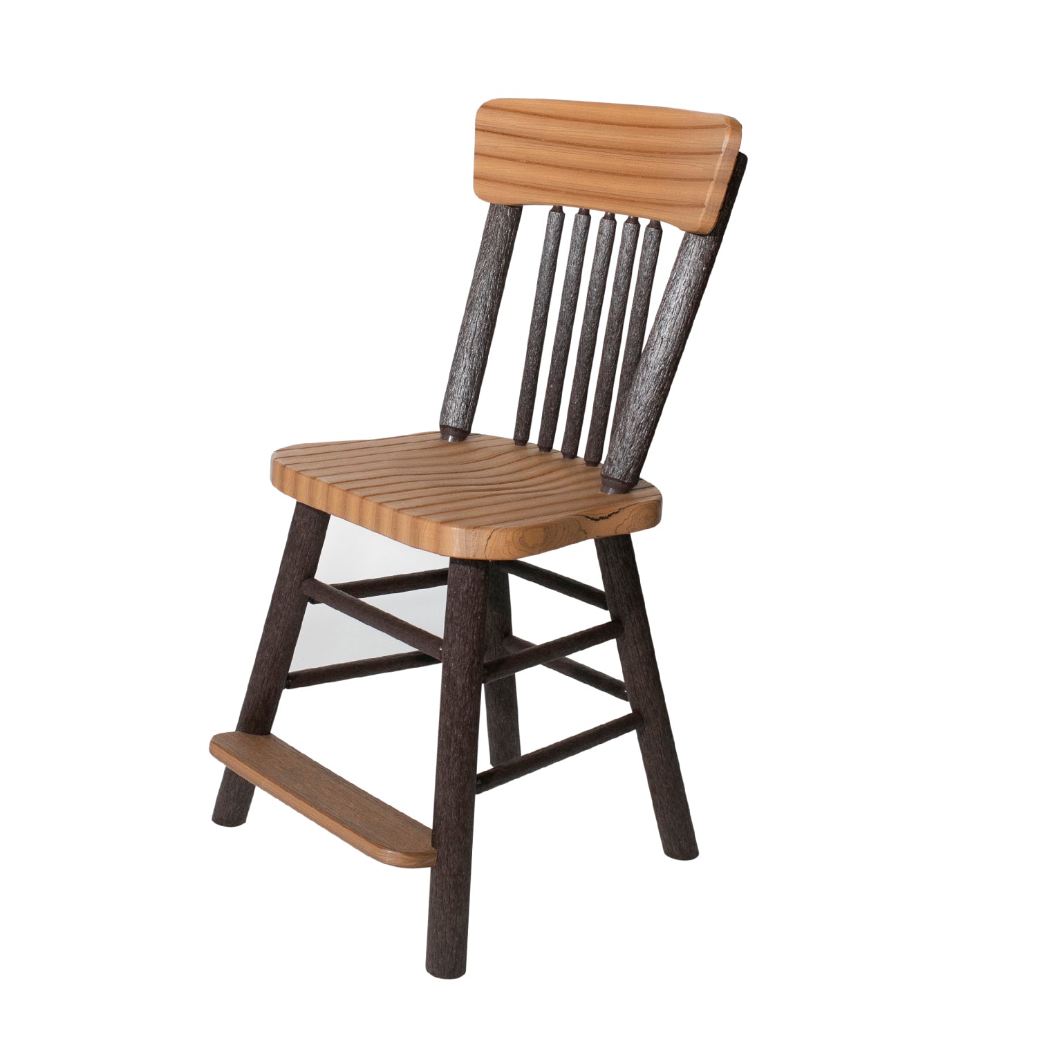 Great Woods Rustic PolyLog Balcony Height Side Chair